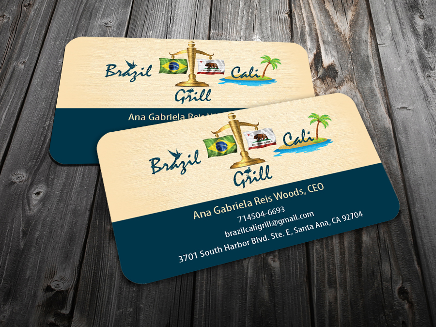 Business Card Design by snowymasterdesigns for Brazilian Cali Grill LLC | Design #6069929