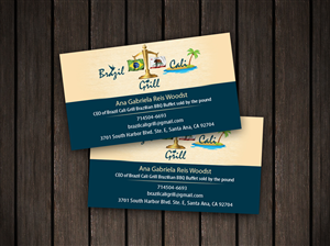Business Card Design by snowymasterdesigns for Brazilian Cali Grill LLC | Design: #6070042