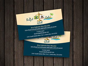 Business Card Design by snowymasterdesigns for Brazilian Cali Grill LLC | Design: #6070060