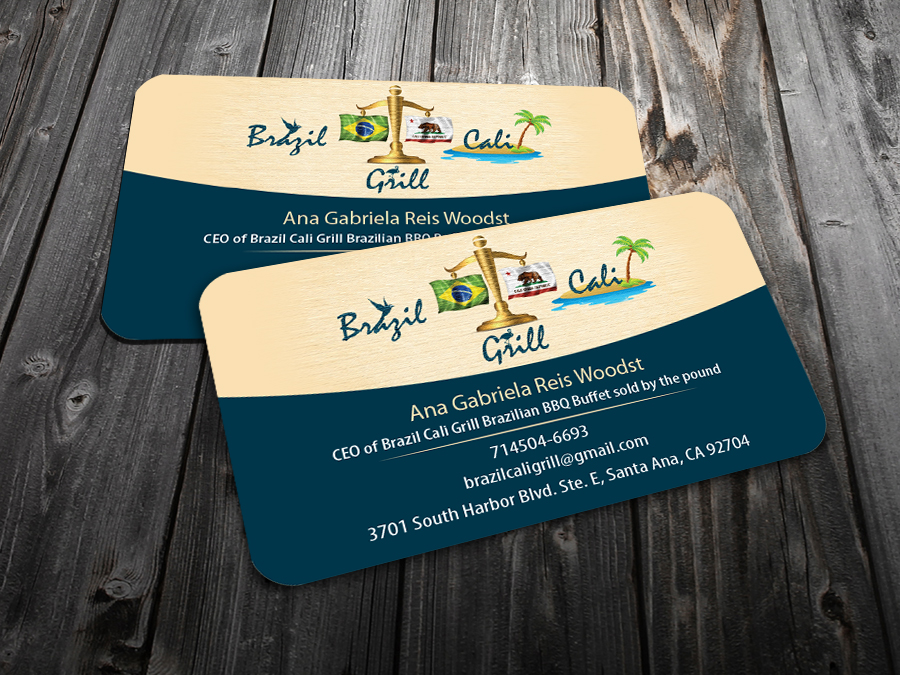 Business Card Design by snowymasterdesigns for Brazilian Cali Grill LLC | Design #6070070