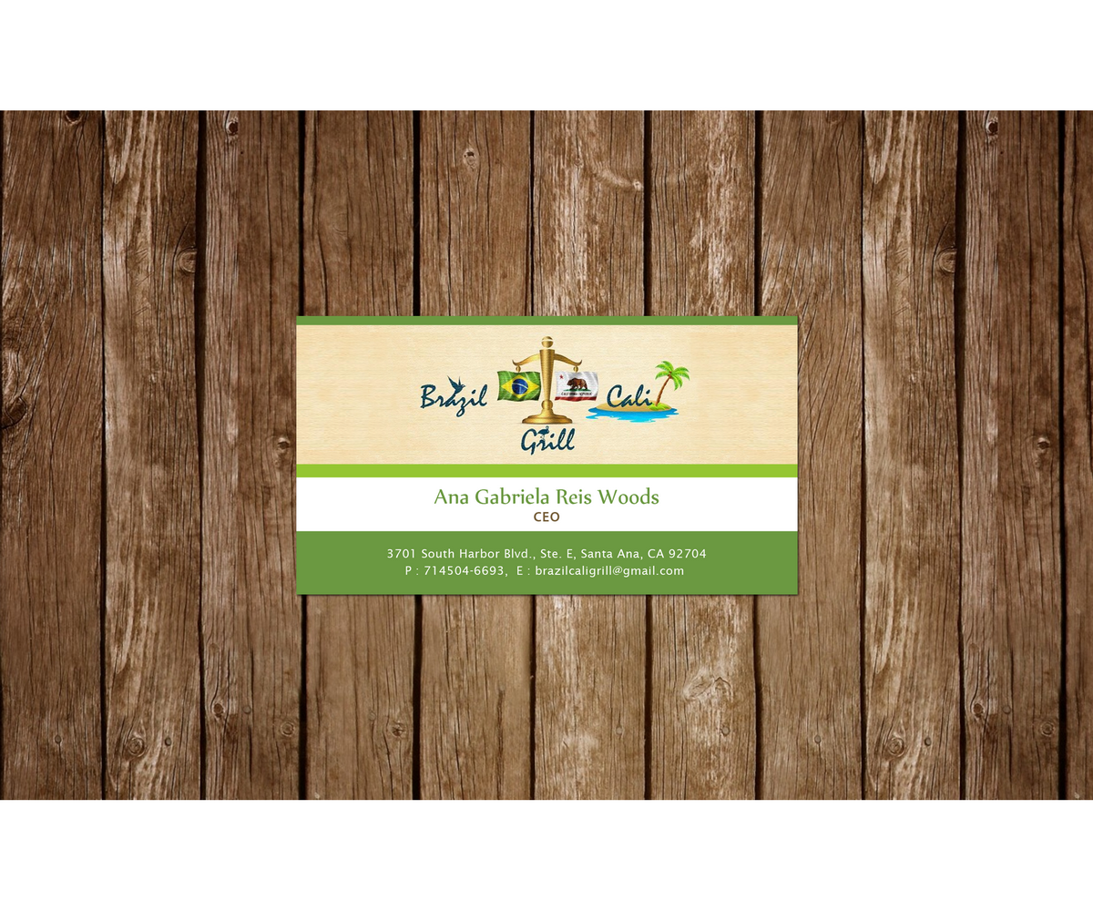 Business Card Design by DiLion for Brazilian Cali Grill LLC | Design #6072782