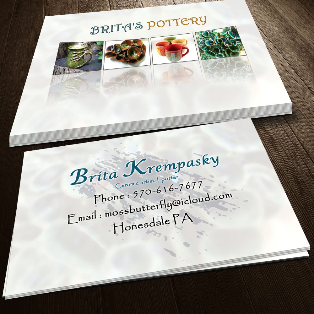 Diseño de Tarjeta de Presentación por Sandaruwan para Brita's Ceramics /Brita's Pottery  | Diseño #3465364