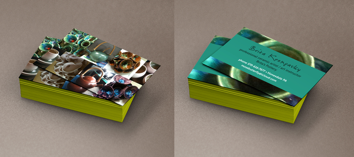 Business Card Design by pecas for Brita's Ceramics /Brita's Pottery  | Design #3472054