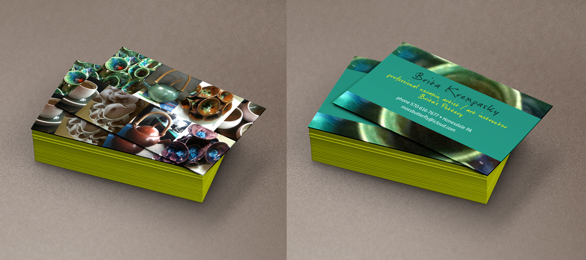Business Card Design by pecas for Brita's Ceramics /Brita's Pottery  | Design #3472069