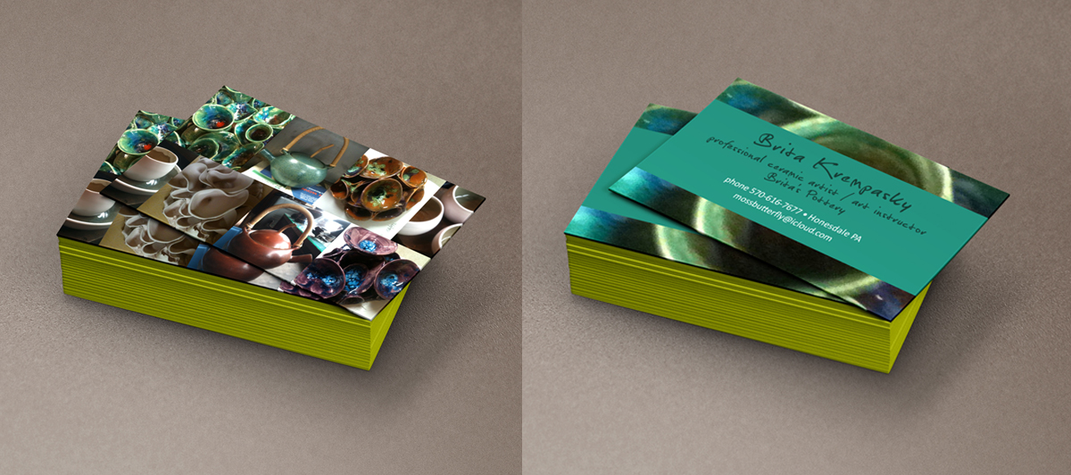 Business Card Design by pecas for Brita's Ceramics /Brita's Pottery  | Design #3472078
