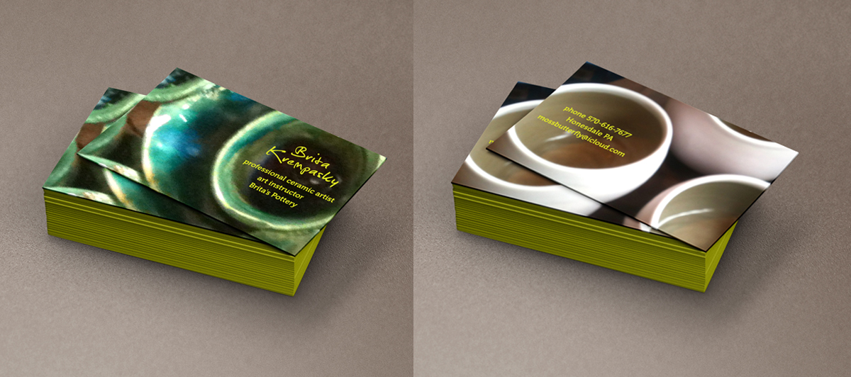 Business Card Design by pecas for Brita's Ceramics /Brita's Pottery  | Design #3476558