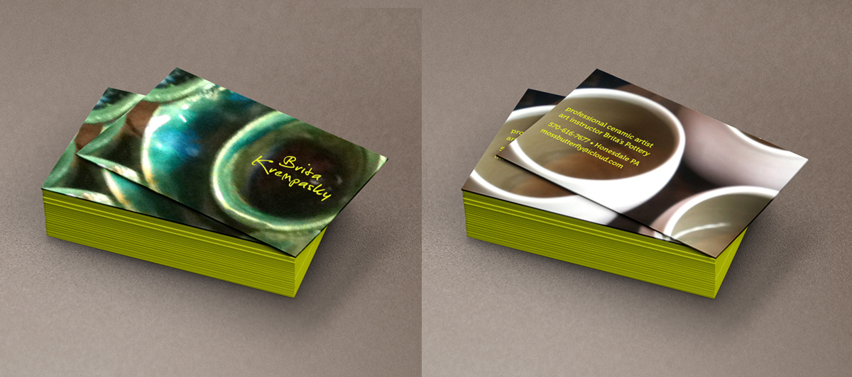 Modern, Bold, Computer Business Card Design for Brita's Ceramics /Brita