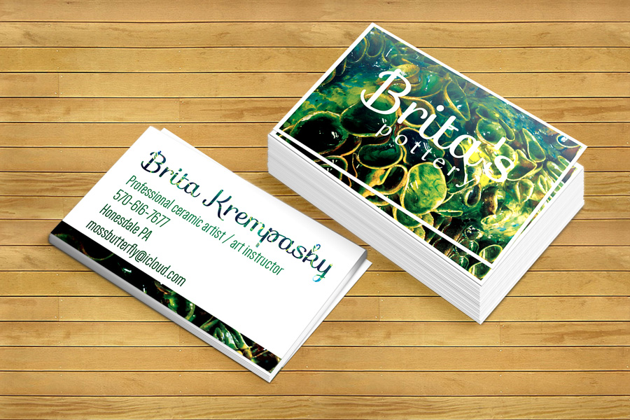 Business Card Design by isabel paoli for Brita's Ceramics /Brita's Pottery  | Design #3481570