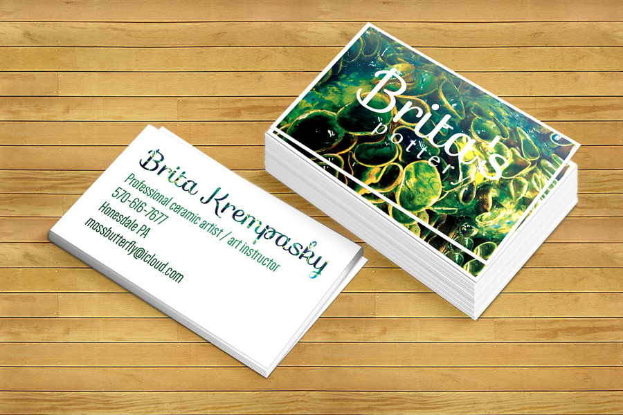 Business Card Design by isabel paoli for Brita's Ceramics /Brita's Pottery  | Design #3481571