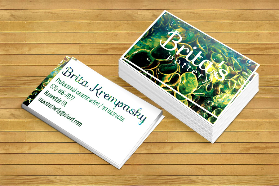 Business Card Design by isabel paoli for Brita's Ceramics /Brita's Pottery  | Design #3481573