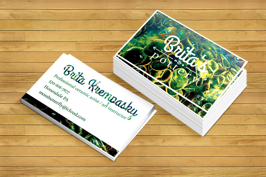 Business Card Design by isabel paoli for Brita's Ceramics /Brita's Pottery  | Design #3487456