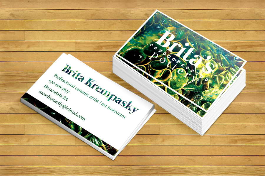 Business Card Design by isabel paoli for Brita's Ceramics /Brita's Pottery  | Design #3487461
