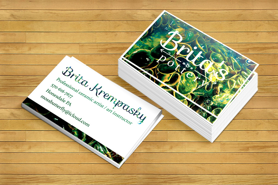 Business Card Design by isabel paoli for Brita's Ceramics /Brita's Pottery  | Design #3487529