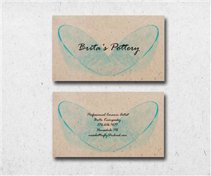 Business Card Design by DaCross for Brita's Ceramics /Brita's Pottery  | Design #3465711