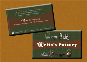 Design de Carte de Visite par Swayam pour Brita's Ceramics /Brita's Pottery  | Design : #3497878