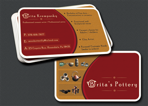 Design de Carte de Visite par Swayam pour Brita's Ceramics /Brita's Pottery  | Design : #3520363