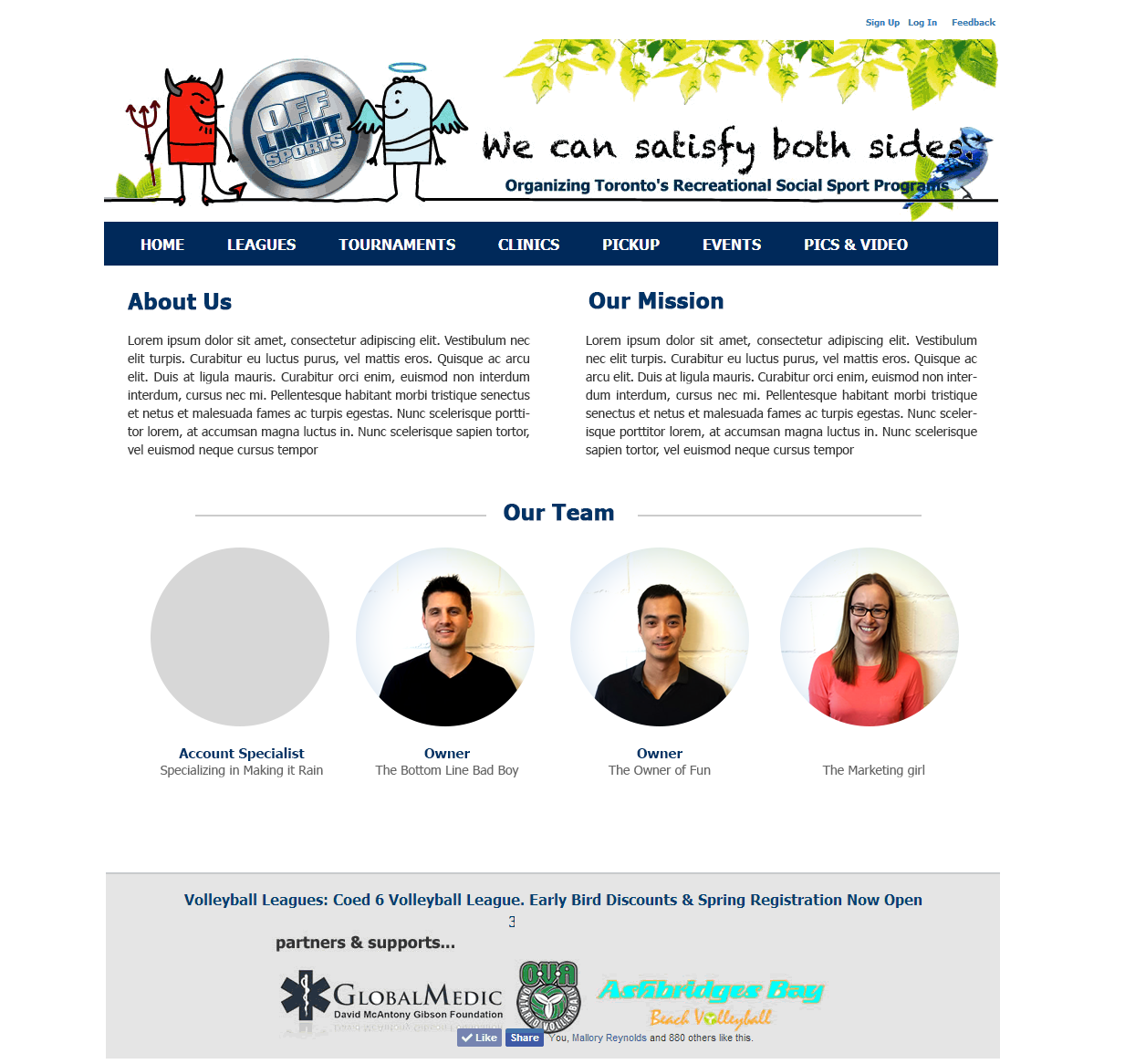 Web Design by jijesh for Off Limit Sports INC | Design #3463622