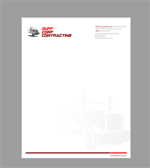 Australian Trucking Company Requires Professional Looking Stationary | Schreibwaren-Design von Nila