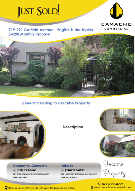 Design de Carte Postale par TedAtkinson pour Camacho Commercial Real Estate Services | Design #3458124
