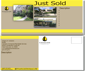 Design de Carte Postale par eman140 pour Camacho Commercial Real Estate Services | Design : #3565505