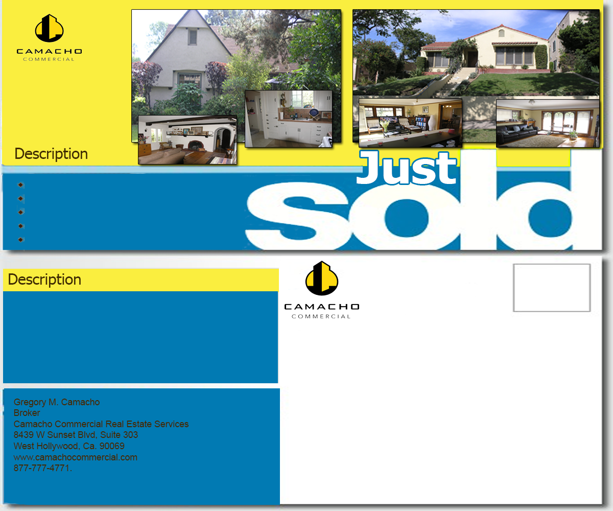 Design de Carte Postale par eman140 pour Camacho Commercial Real Estate Services | Design #3565910