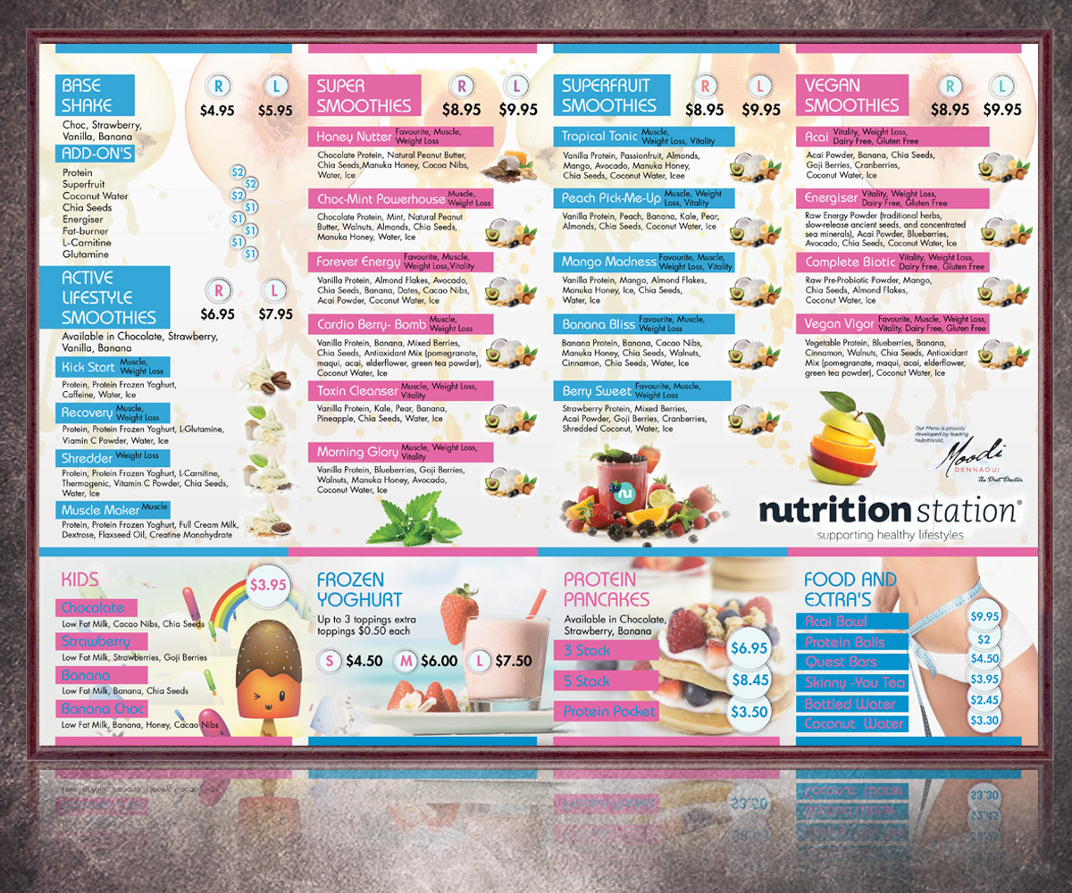 Menu Design by e.gitova for this project | Design #3510359