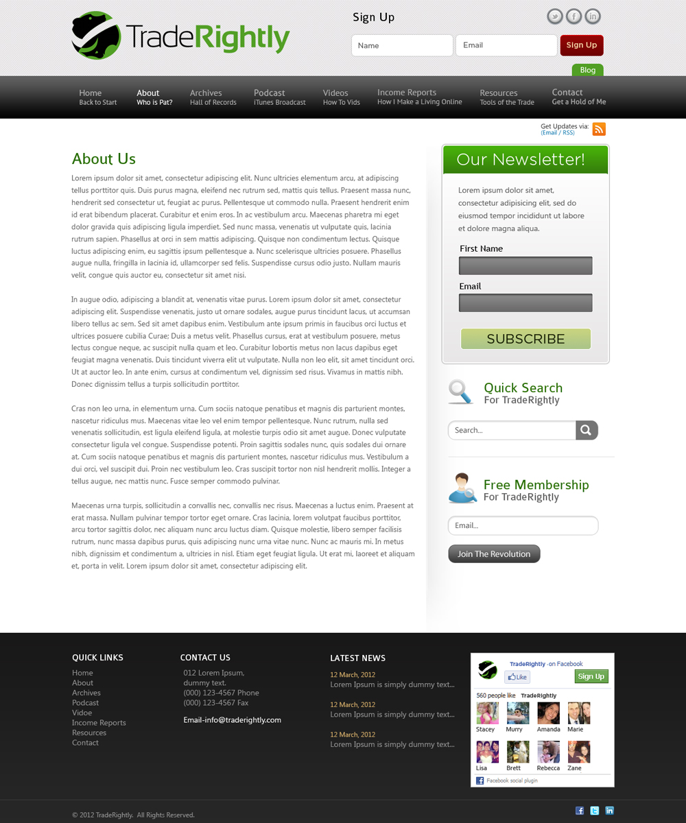 Wordpress Design by Mayank Patel for this project | Design #866873