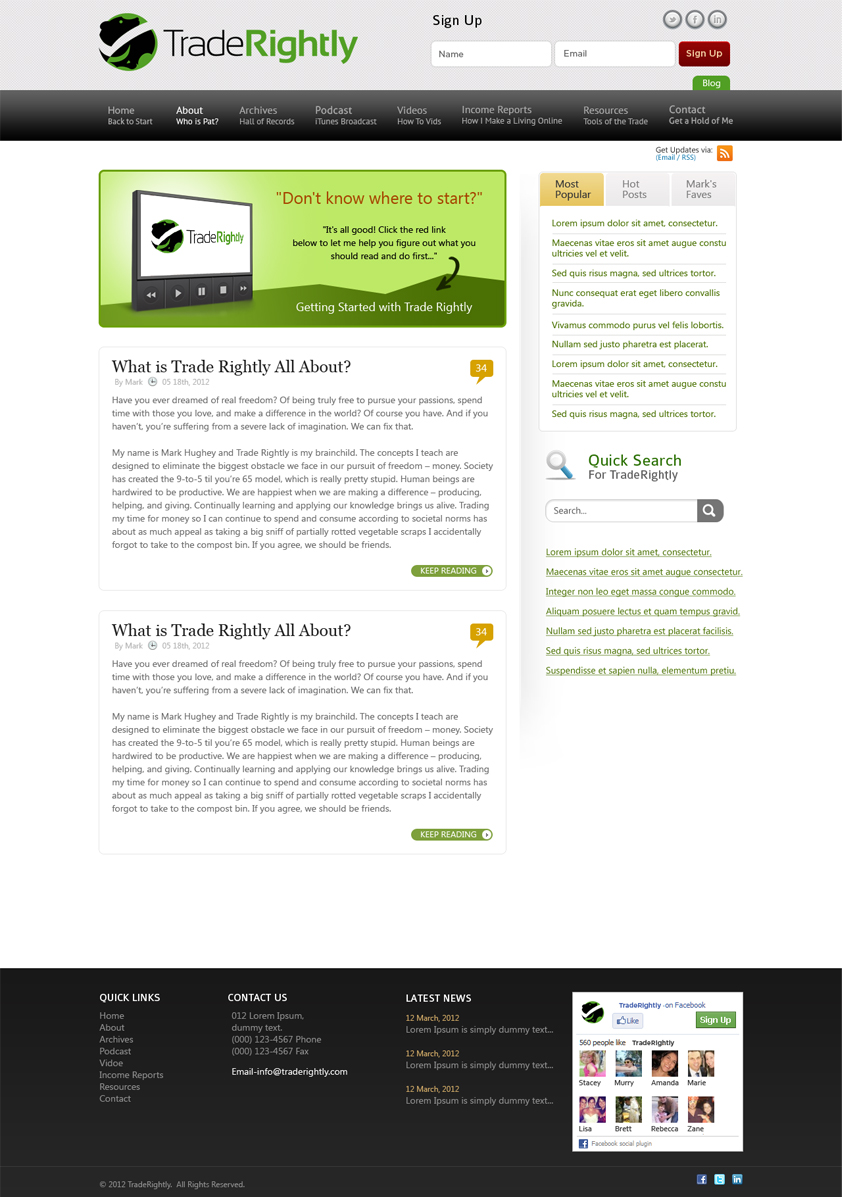 Wordpress Design by Mayank Patel for this project | Design #866877