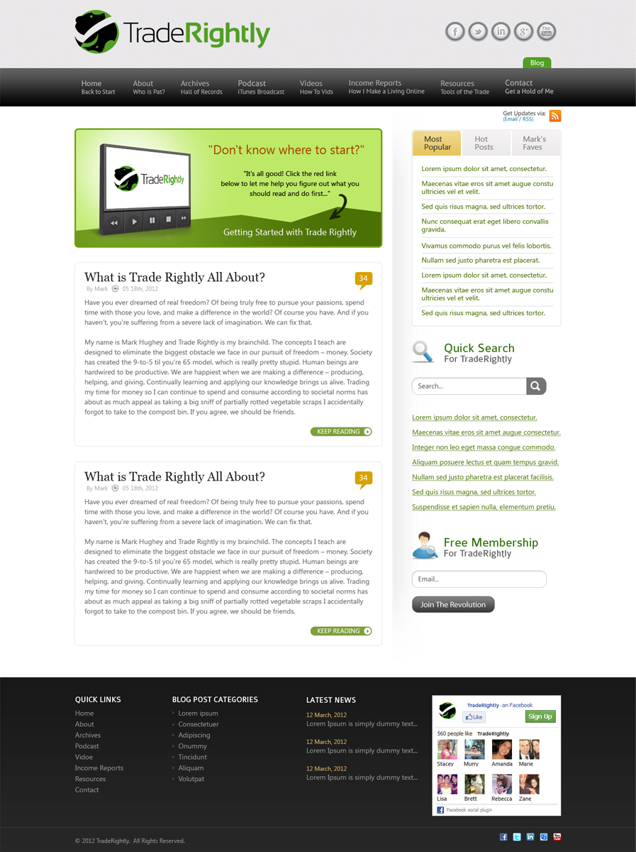 Wordpress Design by Mayank Patel for this project | Design #870905