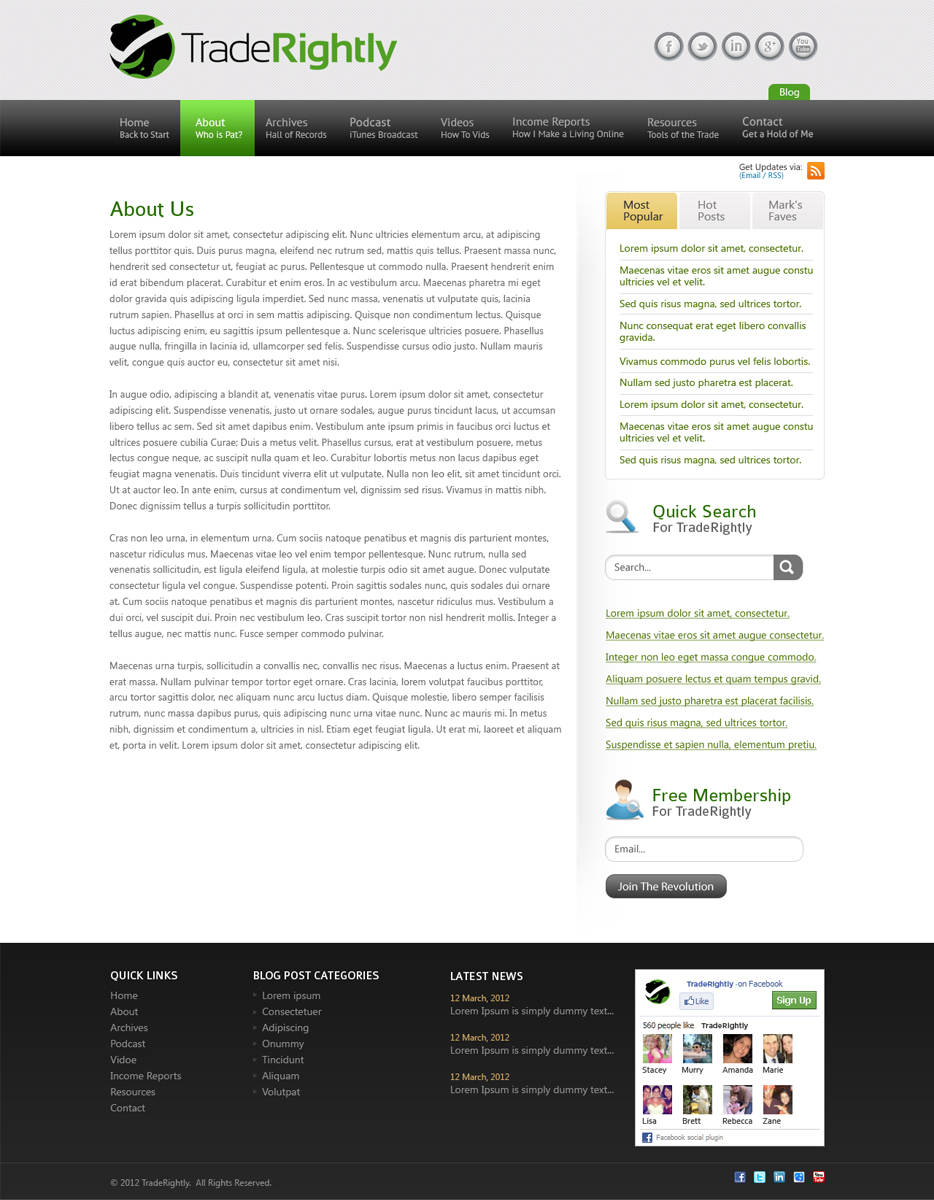 Wordpress Design by Mayank Patel for this project | Design #870932