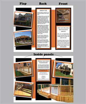 Brochure Design by Jamerondesign for Outdoorlivingdecks.ca | Design #3478567