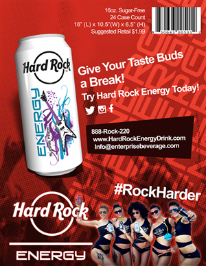 Advertisement Design by Eddie Ech for Hard Rock Energy Drink | Design #3548072