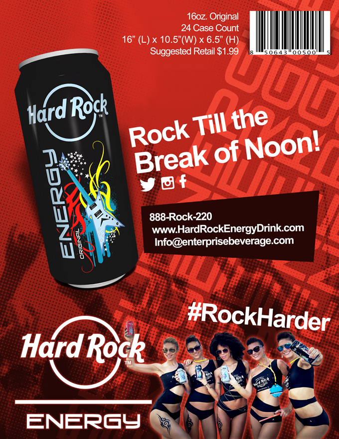 Advertisement Design by Eddie Ech for Hard Rock Energy Drink | Design #3548088