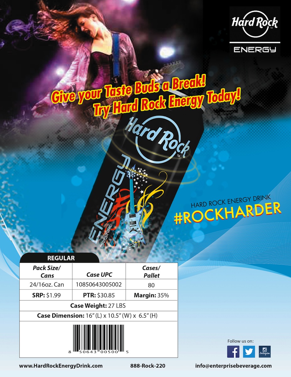 Diseño Publicitario por OMSPlus Creative Solutions para Hard Rock Energy Drink | Diseño #3546943