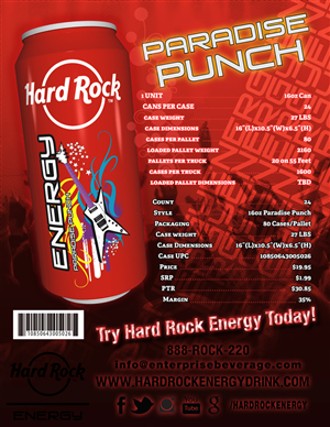 Advertisement Design by UrbainFX for Hard Rock Energy Drink | Design: #3559706
