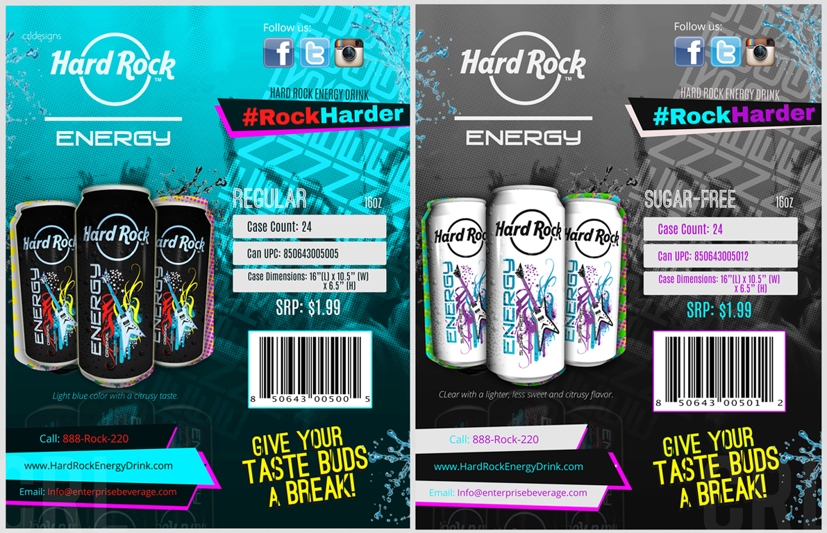 Advertisement Design by crldesigns for Hard Rock Energy Drink | Design #3530394