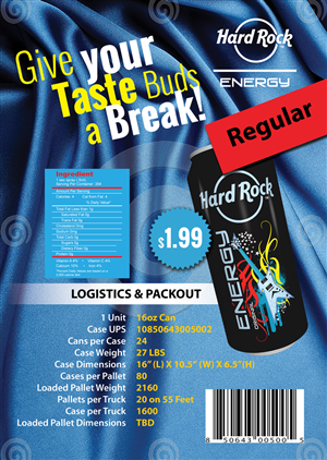 Diseño Publicitario por Impressive Solutions para Hard Rock Energy Drink | Diseño: #3512278