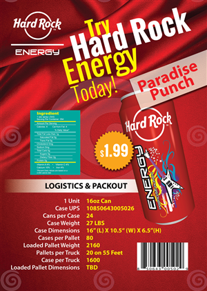 Diseño Publicitario por Impressive Solutions para Hard Rock Energy Drink | Diseño: #3512281