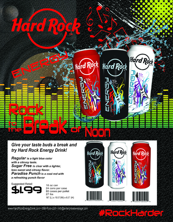 Design Publicitaire par jmsgraphicdesign pour Hard Rock Energy Drink | Design #3552338