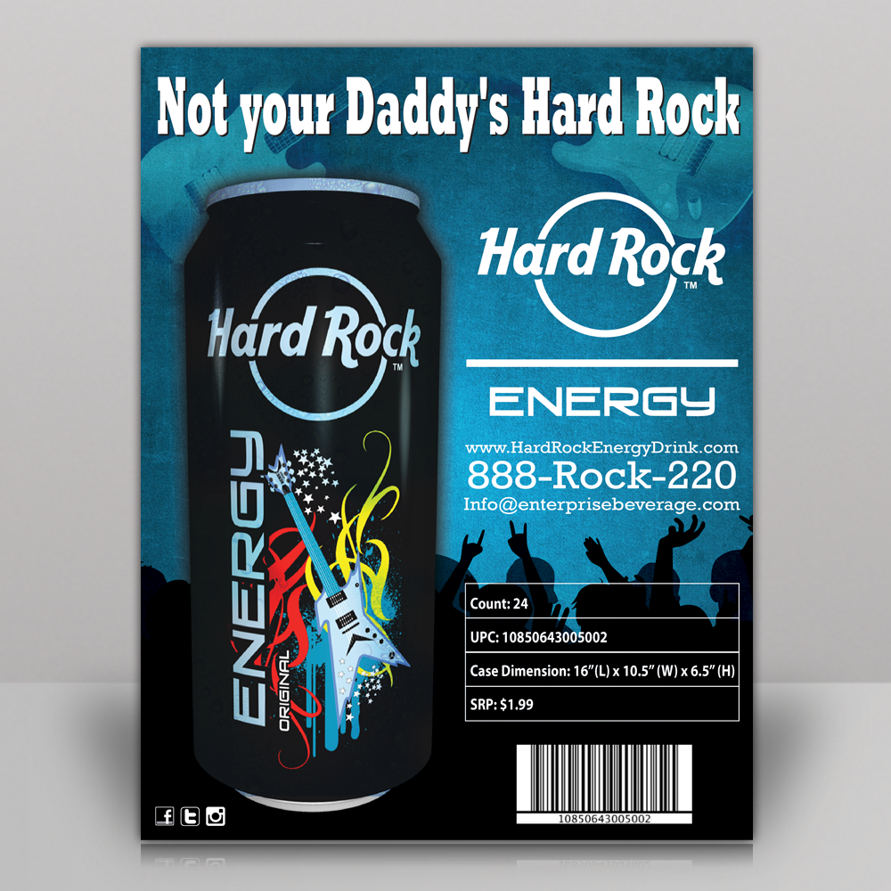 Design Publicitaire par Mon01 pour Hard Rock Energy Drink | Design #3517044