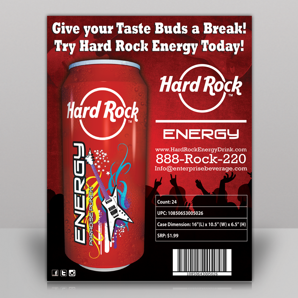 Advertisement Design by Mon01 for Hard Rock Energy Drink | Design #3517052