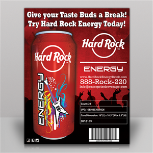 Design Publicitaire par Mon01 pour Hard Rock Energy Drink | Design : #3517052