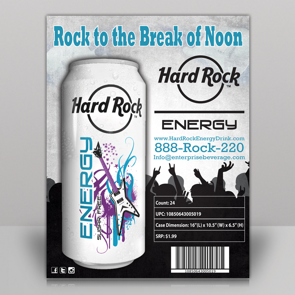 Design Publicitaire par Mon01 pour Hard Rock Energy Drink | Design #3517059