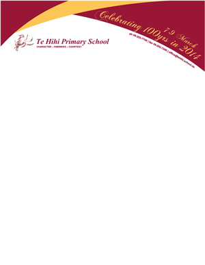 Letterhead for NZ School promoting centennial celebrations | Design En-Tête par sdesigns