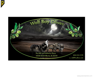 Business Card Design by poisonvectors for Wolf Bay Olives | Design #3484474