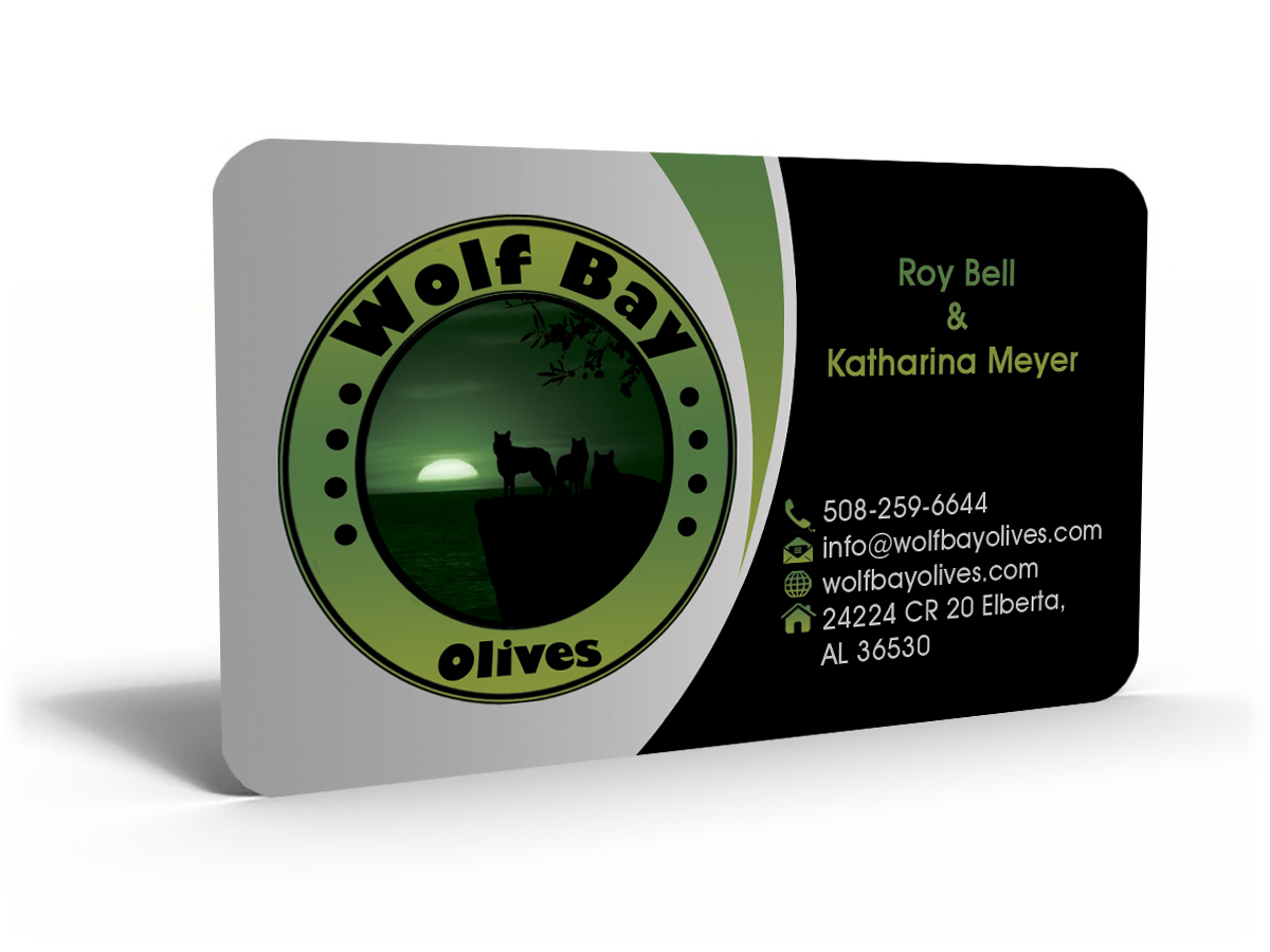 Business Card Design by Hardcore Design for Wolf Bay Olives | Design #3487220