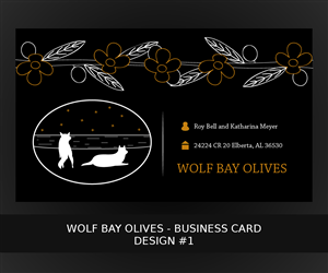 Business Card Design by insultr for Wolf Bay Olives | Design: #3492157