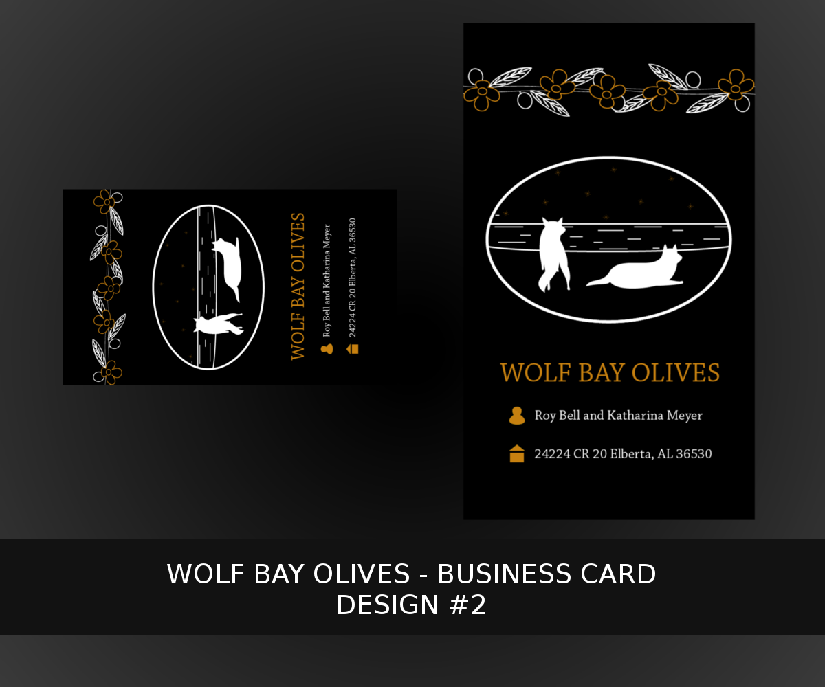 Design de Carte de Visite par insultr pour Wolf Bay Olives | Design #3499055