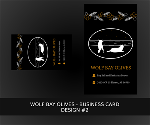 Business Card Design by insultr for Wolf Bay Olives | Design: #3499055