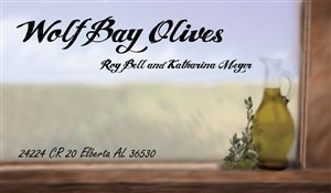 Business Card Design by Oh my GeN! for Wolf Bay Olives | Design #3476966